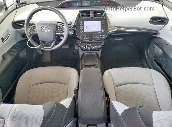 JTDKAMFUXM3129343 2021 TOYOTA PRIUS Silver Widok deski rozdzielczej