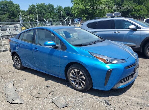 JTDKAMFUXM3141105 2021 TOYOTA PRIUS Blue Delantero derecho