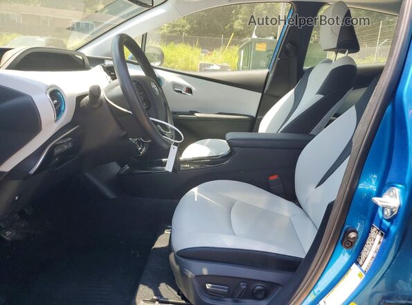 JTDKAMFUXM3141105 2021 TOYOTA PRIUS Blue Vista interior delantera