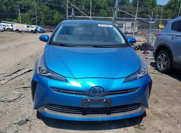 JTDKAMFUXM3141105 2021 TOYOTA PRIUS Blue Vista frontal