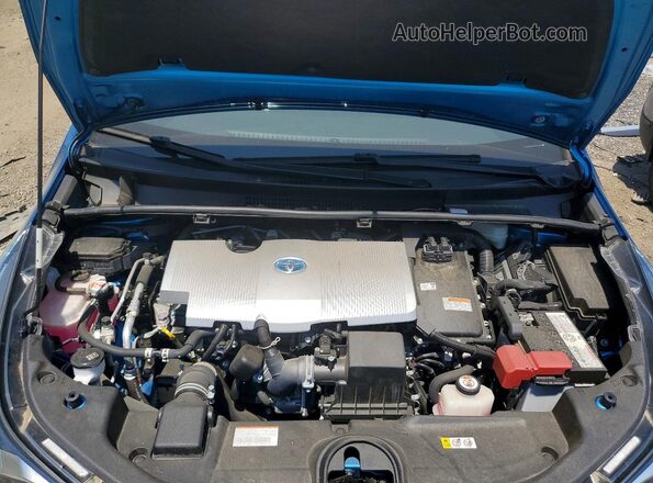 JTDKAMFUXM3141105 2021 TOYOTA PRIUS Blue Vista interior trasera