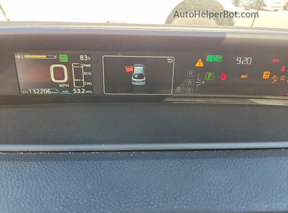 JTDKAMFUXN3156852 2022 TOYOTA PRIUS Серебряный Вид щитка приборов
