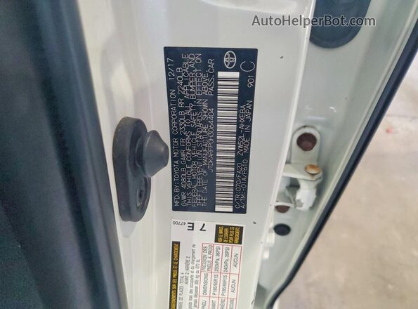 JTDKARFP0H3064404 2017 TOYOTA PRIUS Белый Вид подкапотного пространства