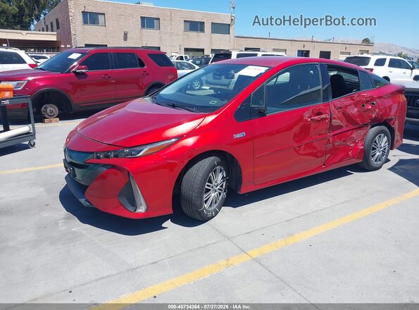 JTDKARFP0K3115231 2019 TOYOTA PRIUS PRIME Red Առջևի ձախ երեք քառորդ տեսարան