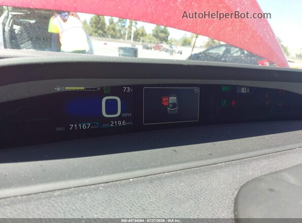 JTDKARFP0K3115231 2019 TOYOTA PRIUS PRIME Red Հետևի նստատեղերի տեսք