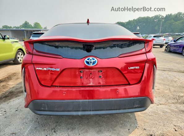 JTDKARFP0L3124061 2020 TOYOTA PRIUS Red Widok z tyłu