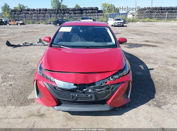 JTDKARFP0L3139532 2020 TOYOTA PRIUS PRIME Red ხელსაწყოთა პანელის ხედი