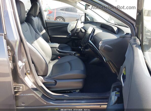 JTDKARFP1L3159501 2020 TOYOTA PRIUS PRIME Gray Widok wnętrza z przodu