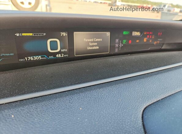 JTDKARFP2H3003099 2017 TOYOTA PRIUS Gray Widok zestawu wskaźników