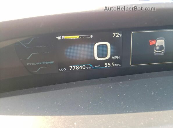 JTDKARFP2H3044073 2017 TOYOTA PRIUS Blue Vista del cuadro de instrumentos