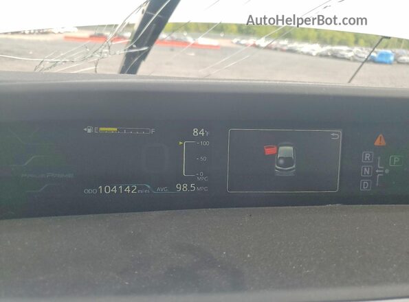 JTDKARFP3H3005511 2017 TOYOTA PRIUS White Instrument cluster view