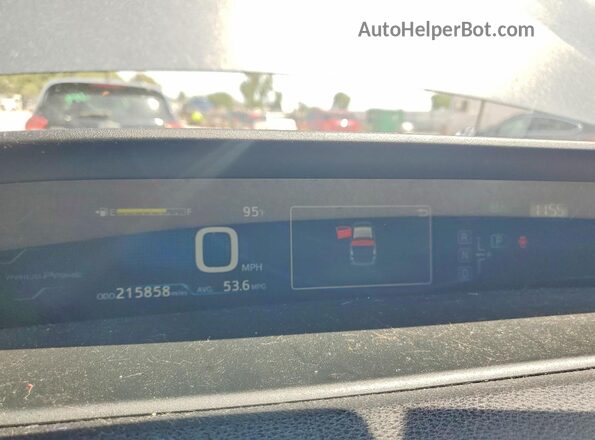 JTDKARFP3H3025256 2017 TOYOTA PRIUS Gray Instrument cluster view