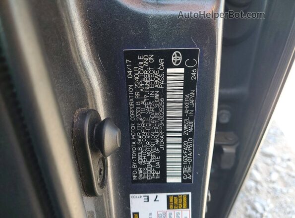 JTDKARFP3H3025256 2017 TOYOTA PRIUS Gray Engine compartment view