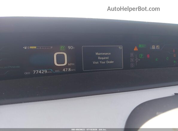 JTDKARFP3H3038976 2017 TOYOTA PRIUS PRIME Gray Вид задніх сидінь