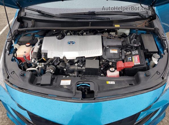 JTDKARFP3H3059357 2017 TOYOTA PRIUS Blue Rear interior view