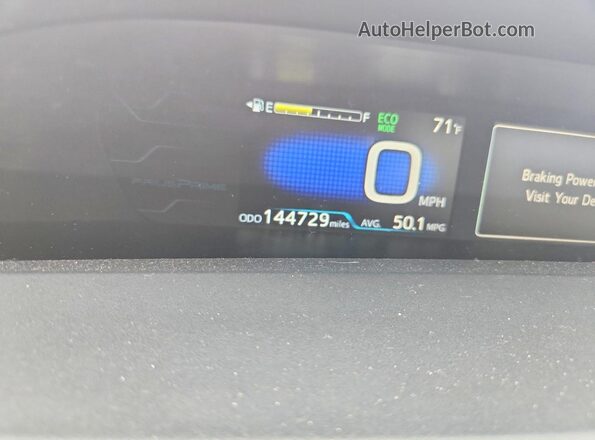JTDKARFP3J3084149 2018 TOYOTA PRIUS Silver Instrument cluster view