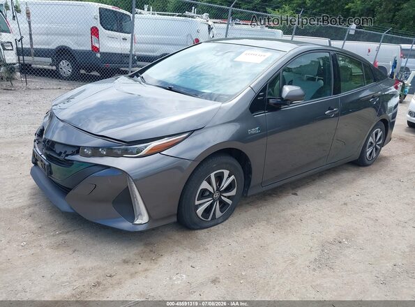 JTDKARFP4H3002102 2017 TOYOTA PRIUS PRIME Gray წინა მარცხენა ხედი სამი მეოთხედიდან