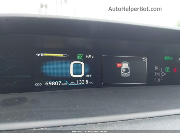 JTDKARFP5H3000973 2017 TOYOTA PRIUS PRIME White Հետևի նստատեղերի տեսք