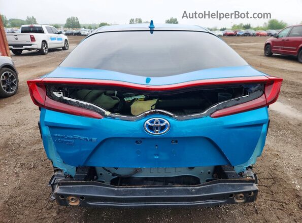 JTDKARFP7L3124283 2020 TOYOTA PRIUS Turquoise Rear view
