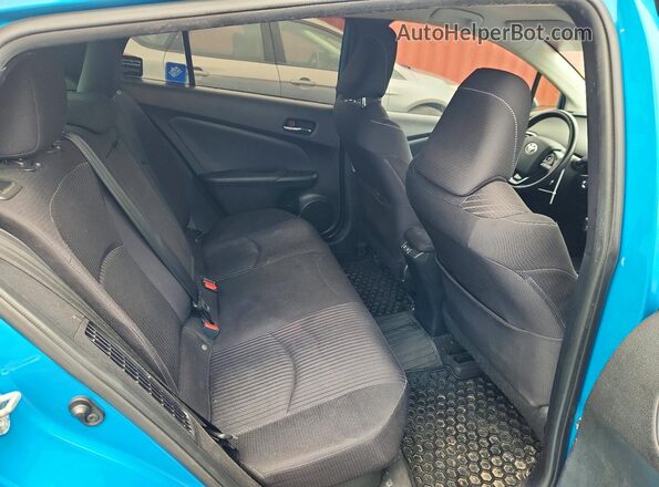JTDKARFP7L3124283 2020 TOYOTA PRIUS Turquoise Rear seats view