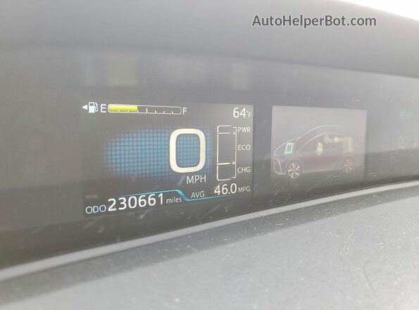 JTDKARFP7L3135512 2020 TOYOTA PRIUS Gray Widok zestawu wskaźników