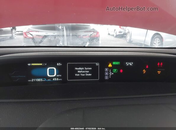 JTDKARFP8H3008839 2017 TOYOTA PRIUS PRIME Red Հետևի նստատեղերի տեսք