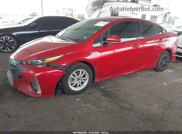 JTDKARFP8H3008839 2017 TOYOTA PRIUS PRIME Red Առջևի ձախ երեք քառորդ տեսարան