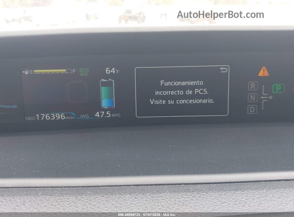 JTDKARFP8H3023910 2017 TOYOTA PRIUS PRIME Silver Widok tylnych siedzeń