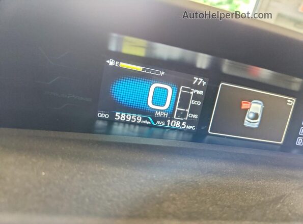 JTDKARFP8J3081683 2018 TOYOTA PRIUS Серебряный Вид щитка приборов