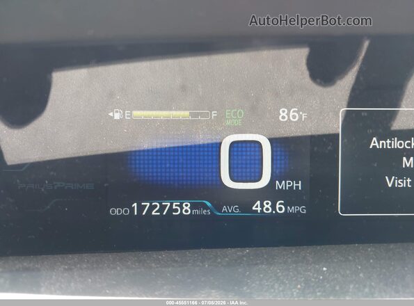 JTDKARFP9J3090215 2018 TOYOTA PRIUS PRIME Silver Widok tylnych siedzeń