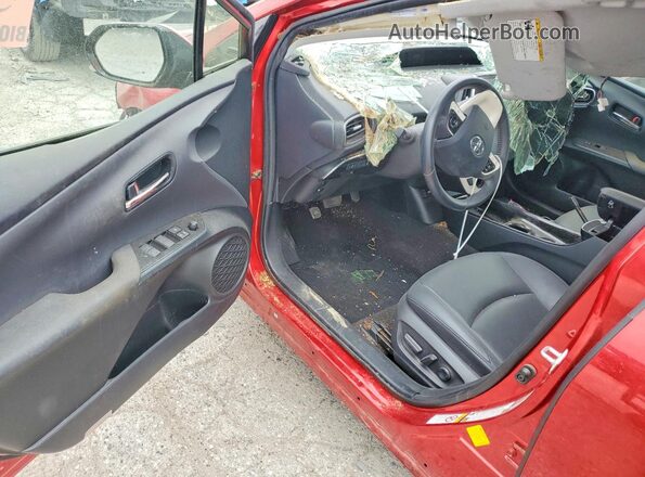 JTDKARFP9K3106852 2019 TOYOTA PRIUS Red Widok deski rozdzielczej