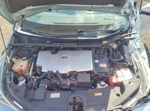 JTDKARFU1J3057392 2018 TOYOTA PRIUS Бирюзовый Вид задней части салона