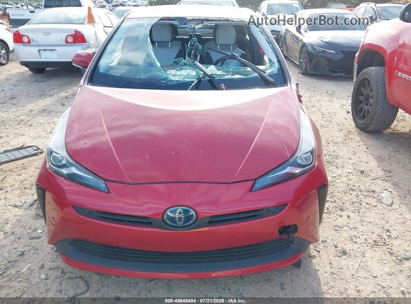 JTDKARFU1K3086232 2019 TOYOTA PRIUS Red ხელსაწყოთა პანელის ხედი