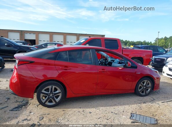 JTDKARFU1K3086232 2019 TOYOTA PRIUS Red უკანა სალონის ხედი