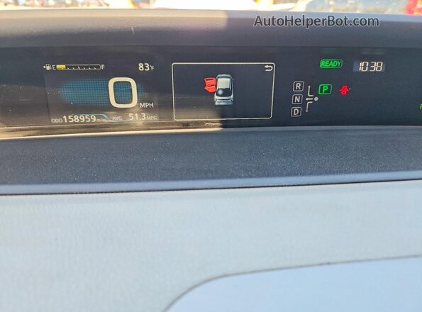 JTDKARFU2G3522626 2016 TOYOTA PRIUS Black ხელსაწყოთა პანელის ხედი