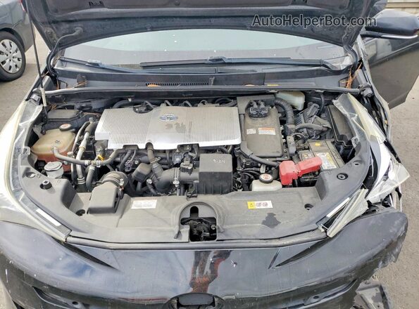 JTDKARFU2H3037596 2017 TOYOTA PRIUS Черный Вид задней части салона