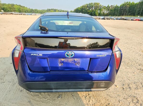 JTDKARFU2H3530095 2017 TOYOTA PRIUS Синий Вид сзади