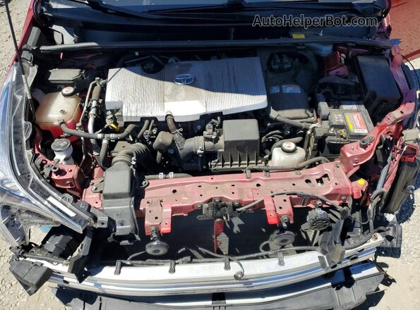 JTDKARFU2H3533112 2017 TOYOTA PRIUS Burgundy Вид задньої частини салону
