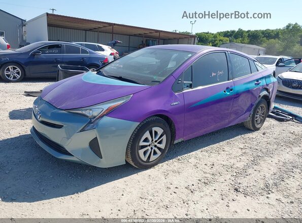 JTDKARFU3G3007005 2016 TOYOTA PRIUS Purple Առջևի ձախ երեք քառորդ տեսարան