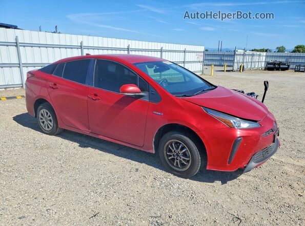 JTDKARFU3K3086278 2019 TOYOTA PRIUS Red Front right