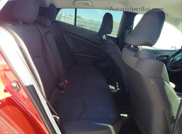 JTDKARFU3K3086278 2019 TOYOTA PRIUS Red Rear seats view