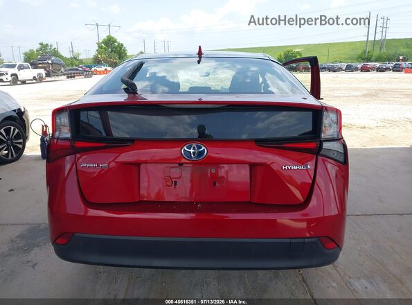 JTDKARFU3K3100356 2019 TOYOTA PRIUS Red 