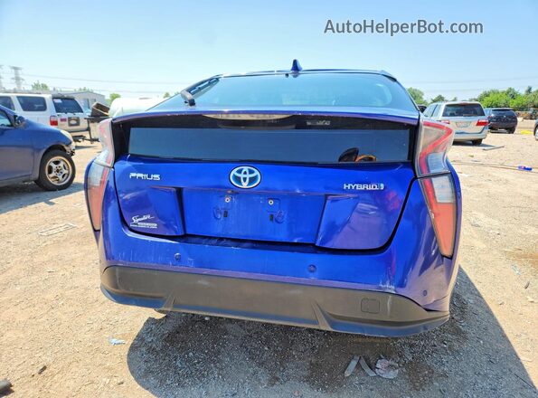 JTDKARFU5J3551402 2018 TOYOTA PRIUS Blue უკანა ხედი