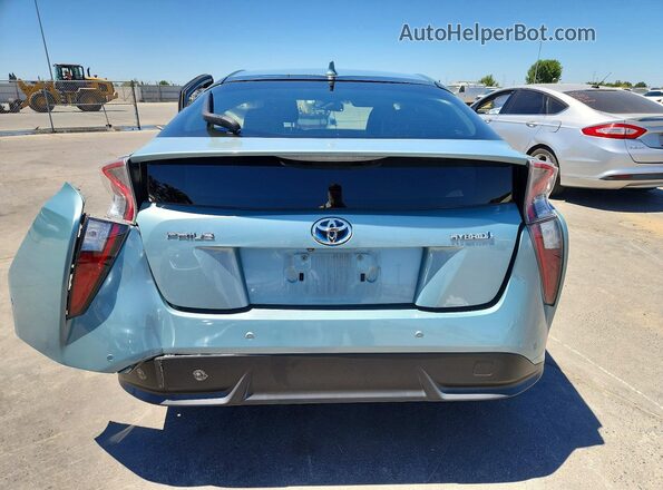 JTDKARFU6H3049251 2017 TOYOTA PRIUS Green Հետևի տեսք