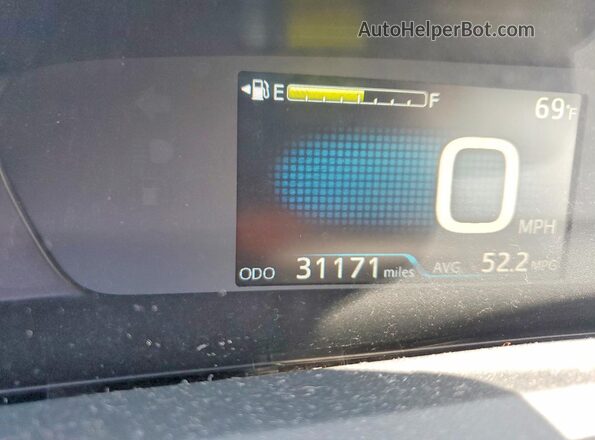 JTDKARFU6K3085142 2019 TOYOTA PRIUS Black Vista del cuadro de instrumentos