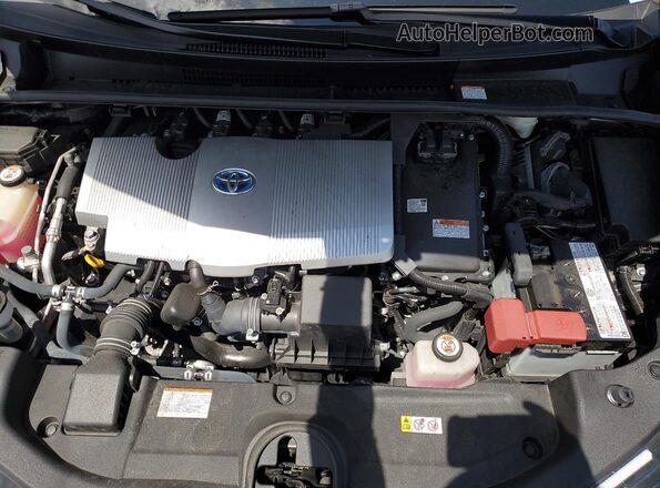 JTDKARFU7K3085103 2019 TOYOTA PRIUS Gray Вид задньої частини салону