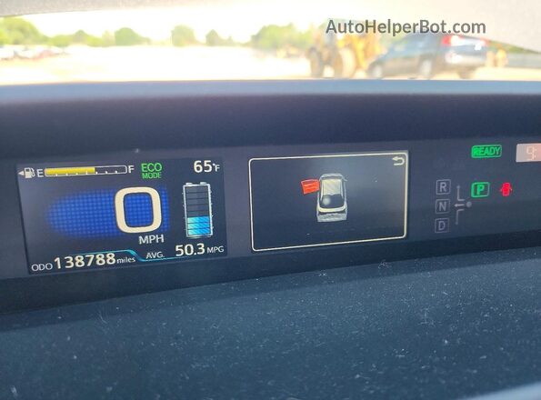 JTDKARFU7K3089071 2019 TOYOTA PRIUS Gray Instrument cluster view