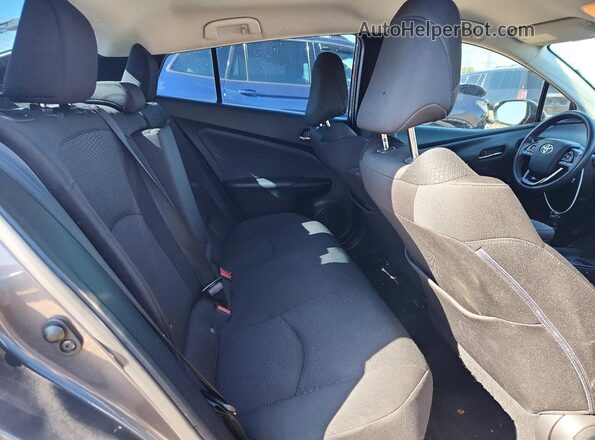 JTDKARFU7K3089071 2019 TOYOTA PRIUS Gray Rear seats view