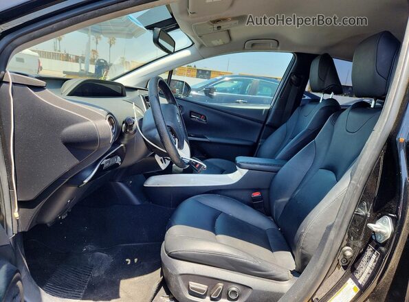 JTDKARFU8G3500923 2016 TOYOTA PRIUS Black წინა სალონის ხედი