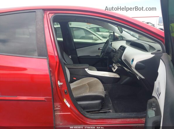 JTDKARFUXG3512748 2016 TOYOTA PRIUS Red Вид салону спереду